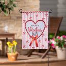Happy Valentine's Day Bows Applique Flag Garden