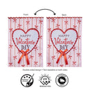 Happy Valentine's Day Bows Applique Flag Garden