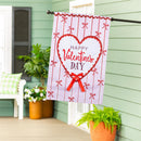 Happy Valentine's Day Bows Applique Flag House