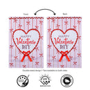 Happy Valentine's Day Bows Applique Flag House