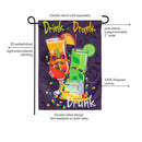 Drink, Drank, and Drunk Applique Flag Garden