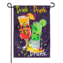 Drink, Drank, and Drunk Applique Flag Garden