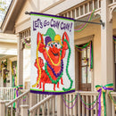 Mardi Gras Lobster Applique Flag House