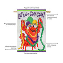 Mardi Gras Lobster Applique Flag House