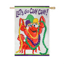 Mardi Gras Lobster Applique Flag House