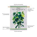Shamrock Bouquet Applique Flag House
