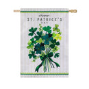 Shamrock Bouquet Applique Flag House