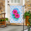 Peony Blossoms Applique Flag Garden