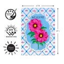 Peony Blossoms Applique Flag Garden