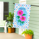 Peony Blossoms Applique Flag House