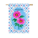 Peony Blossoms Applique Flag House