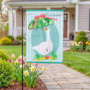 Springtime Goose Applique Flag Garden