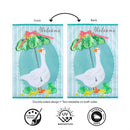 Springtime Goose Applique Flag House