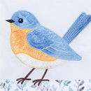 Fabric Blue Bird Applique Flag Garden