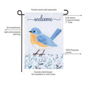 Fabric Blue Bird Applique Flag Garden