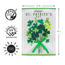 Shamrock Bouquet Applique Flag Garden