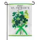 Shamrock Bouquet Applique Flag Garden
