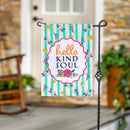 Hello Kind Soul Applique Flag Garden