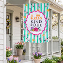 Hello Kind Soul Applique Flag House