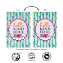 Hello Kind Soul Applique Flag House