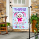 Somebunny Loves You Applique Flag Garden