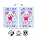 Somebunny Loves You Applique Flag Garden