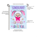 Somebunny Loves You Applique Flag Garden