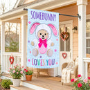 Somebunny Loves You Applique Flag House