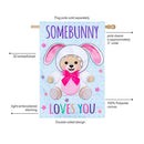 Somebunny Loves You Applique Flag House