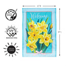 Daffodils & Stripes Applique Flag Garden