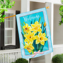 Daffodils & Stripes Applique Flag House