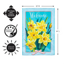 Daffodils & Stripes Applique Flag House