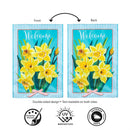 Daffodils & Stripes Applique Flag House