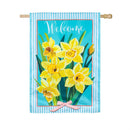 Daffodils & Stripes Applique Flag House