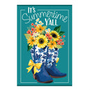 Chinoiserie Cowboy Boots & Bows Applique House Flag
