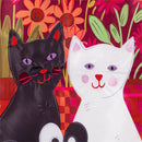 Loving Cats Applique Flag House