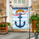 Anchored Here Applique Flag Garden