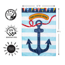 Anchored Here Applique Flag Garden