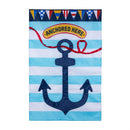 Anchored Here Applique Flag House