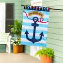 Anchored Here Applique Flag House