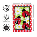 Ladybug Trio Applique Flag Garden
