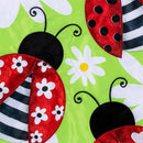 Ladybug Trio Applique Flag House