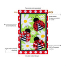 Ladybug Trio Applique Flag House