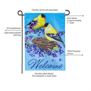 Goldfinch Family Applique Flag Garden