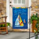 Let The Sea Set You Free Applique Flag Garden