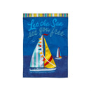 Let The Sea Set You Free Applique Flag Garden