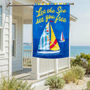 Let The Sea Set You Free Applique Flag House