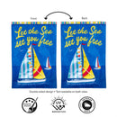 Let The Sea Set You Free Applique Flag House
