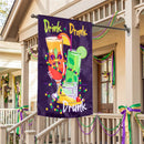 Drink, Drank, and Drunk Applique Flag House