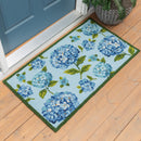 VivaStyle Indoor/Outdoor Hooked Rug, 24"x42", Hydrangea Haven